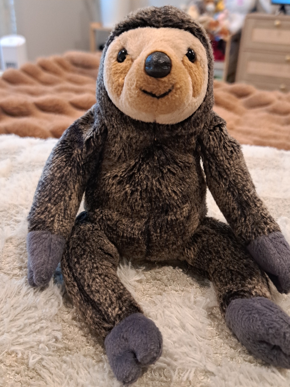 Ty Beanie Baby - Slowpoke the Sloth 6" NEW Plush Stuffed Toy No Heart Tag